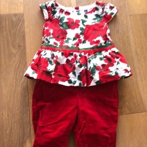Floral Janie and jack set